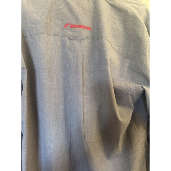 Swingster Honda Men’s Mechanic Button Down Shirt Gray Garage Long Sleeve Medium - Picture 12 of 12